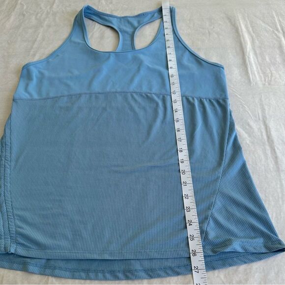 FABLETICS Blue Ribbed Gathered Side Racerback Tank - Picture 7 of 7